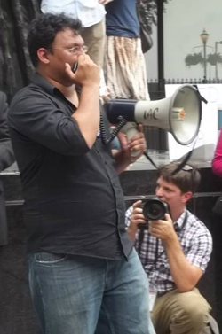 Neil Sardana, Atlanta Jobs With Justice Organizer. Photo via Facebook.