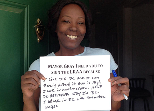 Thousands of DC residents have signed a petition urging Mayor Gray to pass the LRAA